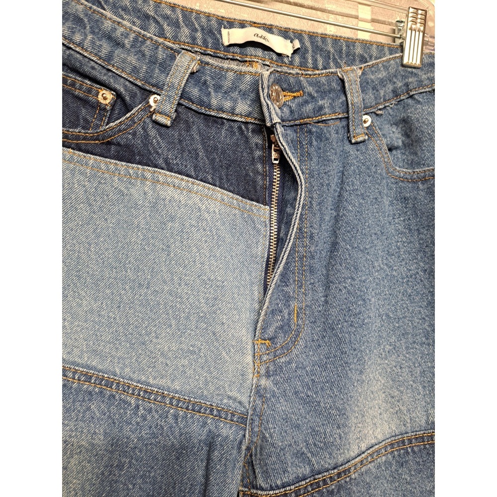 AKIRA High Rise Patchwork Jeans - Blue - Picture 4 of 8